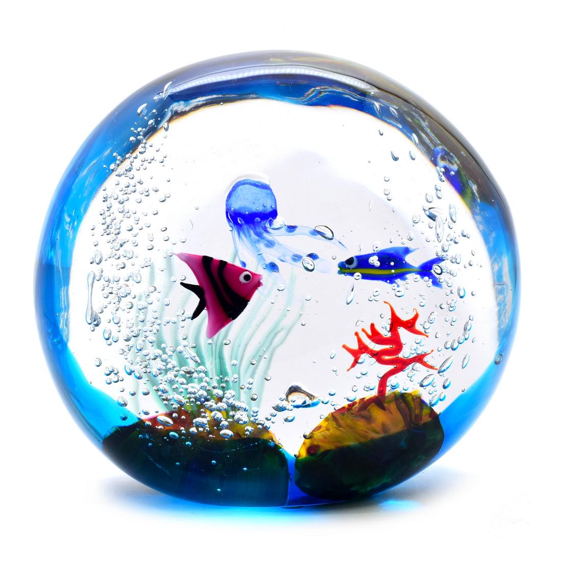 Achille D’Este - Murano Glass submerged acquarium signed (1 of 6)