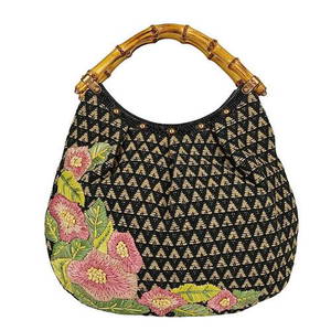 GUCCI Hand Hobo Bag - Limited Edition "Rafia Flowers Bamboo"