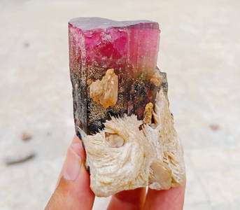 Natural & Unheated~ PInk Cap Tourmaline MIneral Crystal