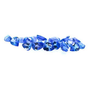 5.36 Cts Dazzling 20-Pcs Clean Tanzanite: Title: 5.36 Cts Dazzling 20-Pcs Clean Tanzanite Color/Clarity: Blue/VS Gemstone Type: Tanzanite Carat Weights: 5.36 Cts Size/Dimensions: 5.12 x 4.03 x 2.56 mm Reserve: $150.00 Shipping:Domestic: