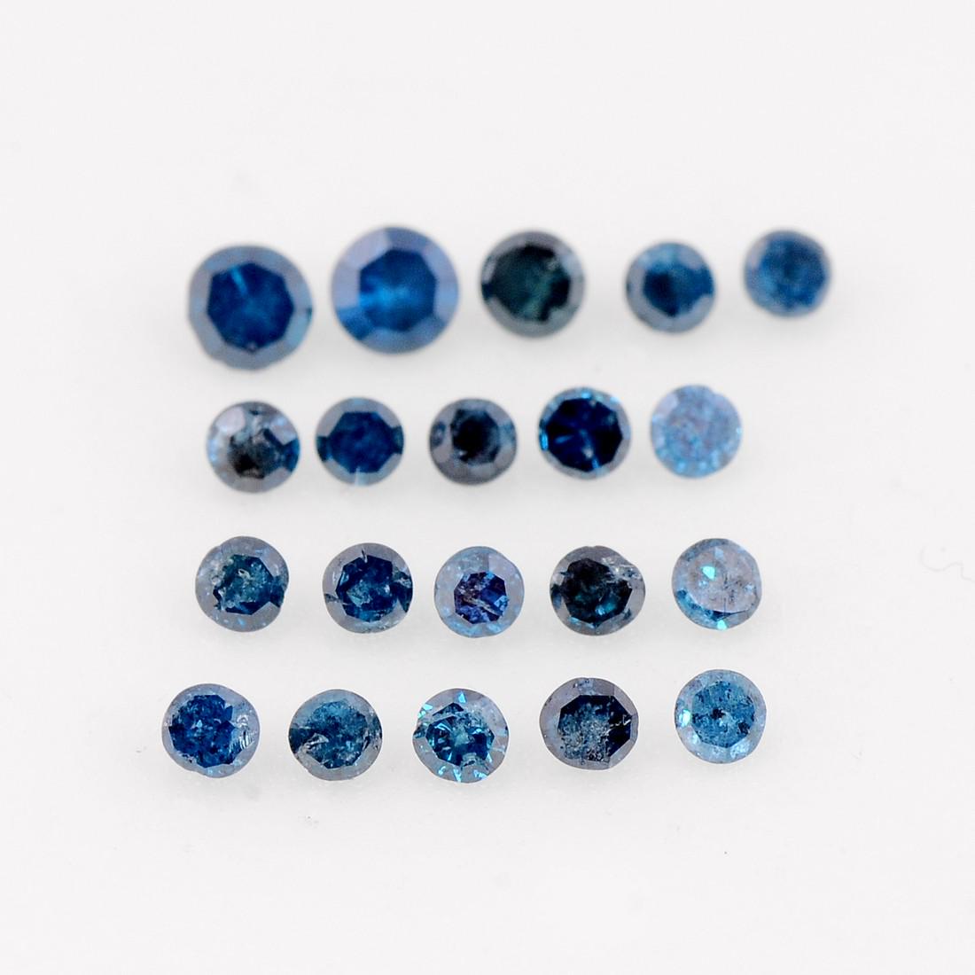 Fancy Blue Color 0.26 Carat Round Shape Natural Diamond Loose Gemstone 20 Pieces (1 of 7)