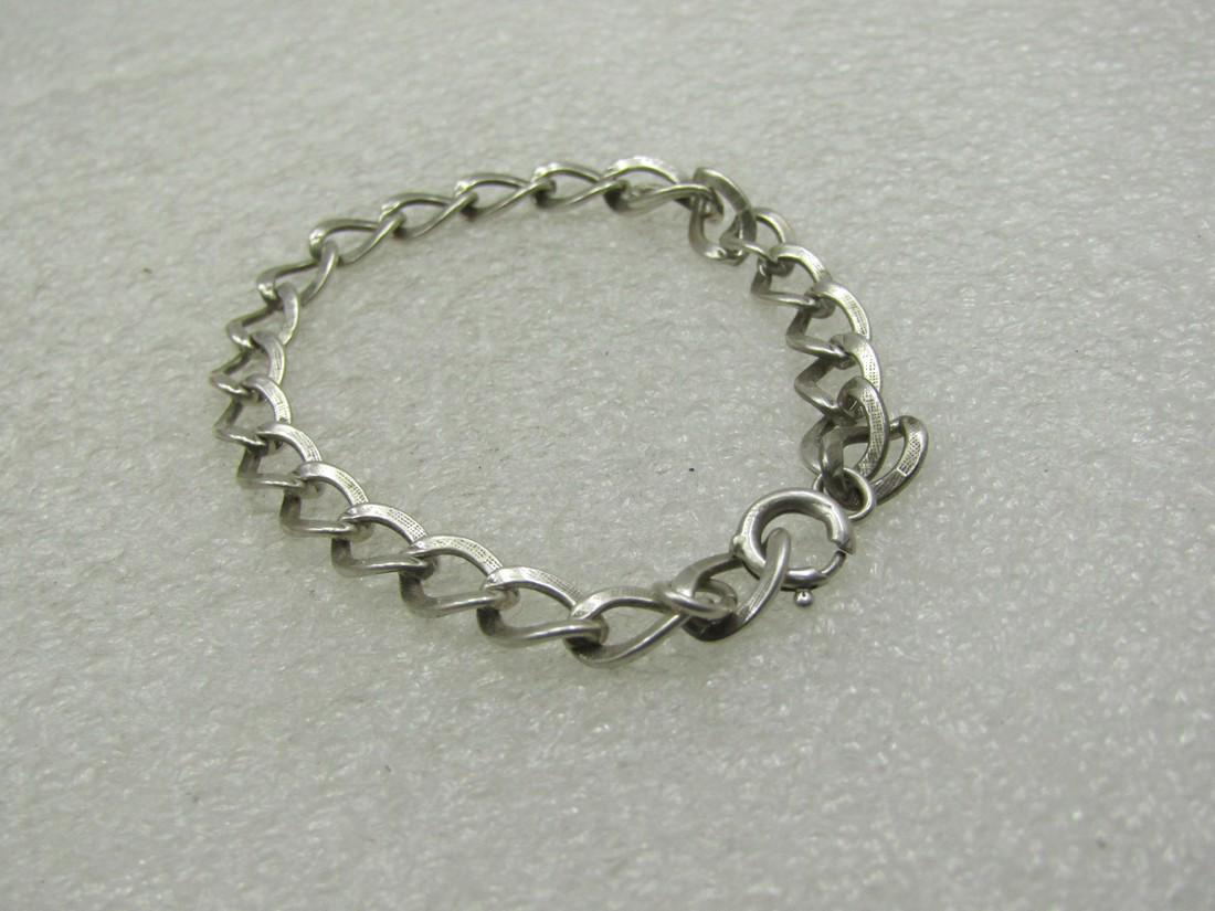 Vintage Sterling Silver Curb Link Bracelet, 6.75", 6.5mm (1 of 6)