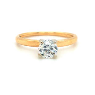 Leo 14k Yellow Gold .62ct Diamond Solitaire Engagement Ring Size 7 IGI Cert: Condition: Excellent Condition, Professionally Cleaned and Polished Metal: 14k Gold (Marked, and Professionally Tested) Diamond: Round Brilliant Diamond .62ct Diamond Color: G Diamond Clarity: