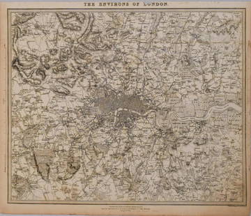 1832 SDUK Map of Greater London - The Environs of London: Title: 1832 SDUK Map of Greater London - The Environs of LondonCartographer: SDUKYear / Place: 1832 LondonMap Dimension (in.): 12.5 x 15.3 in. This is a highly detailed map of Greater London from