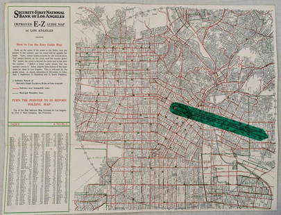 1920s E-Z Map of Los Angeles -- E-Z Guide Map of Los Angeles: Title: 1920s E-Z Map of Los Angeles -- E-Z Guide Map of Los AngelesCartographer: AnonymousYear / Place: 1920s, Los AngelesMap Dimension (in.): 12.8 X 12.6 in. This is a remarkable map of Los Angeles