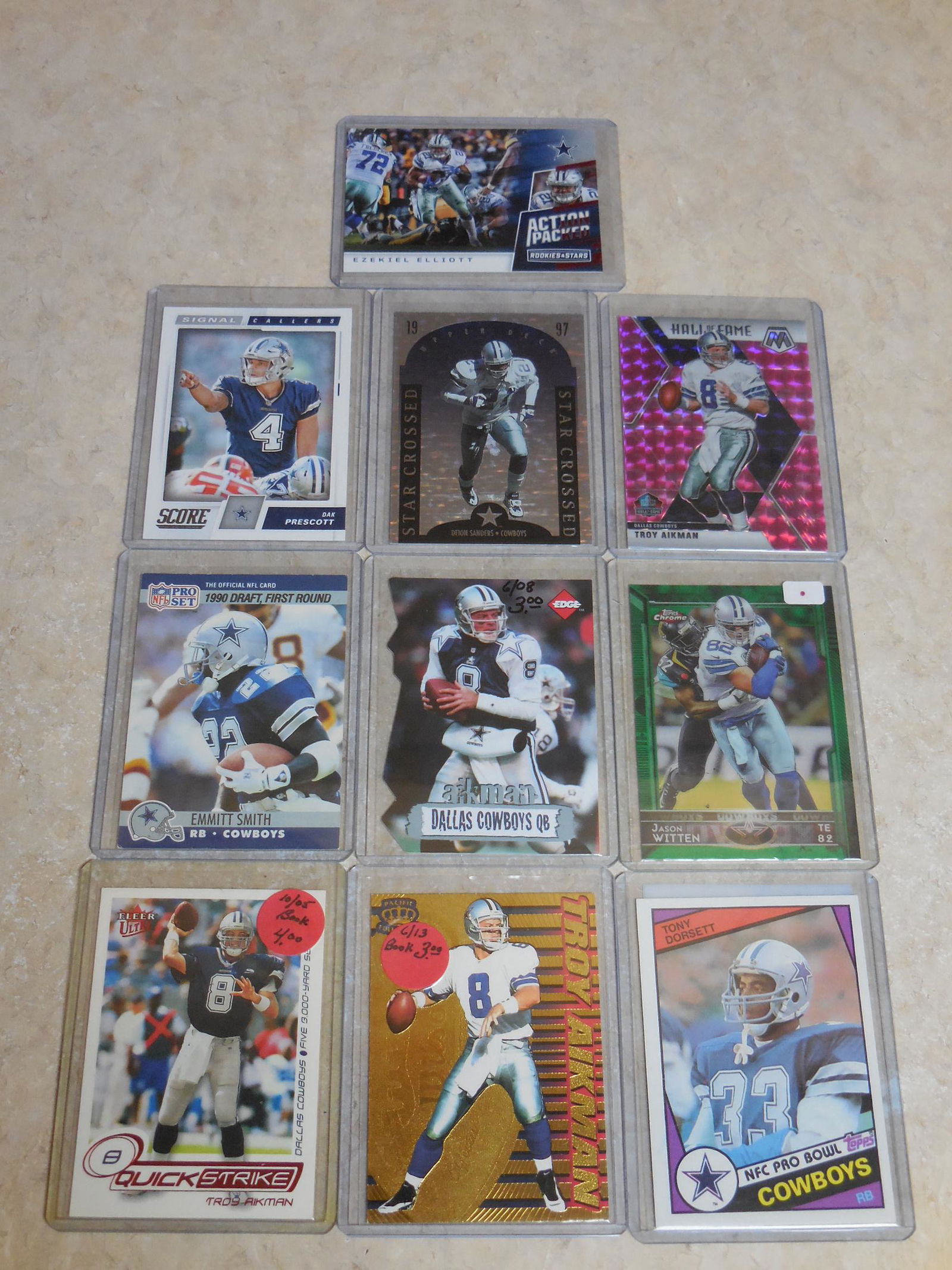 AWESOME DALLAS COWBOYS STAR CARD LOT (1 of 2)