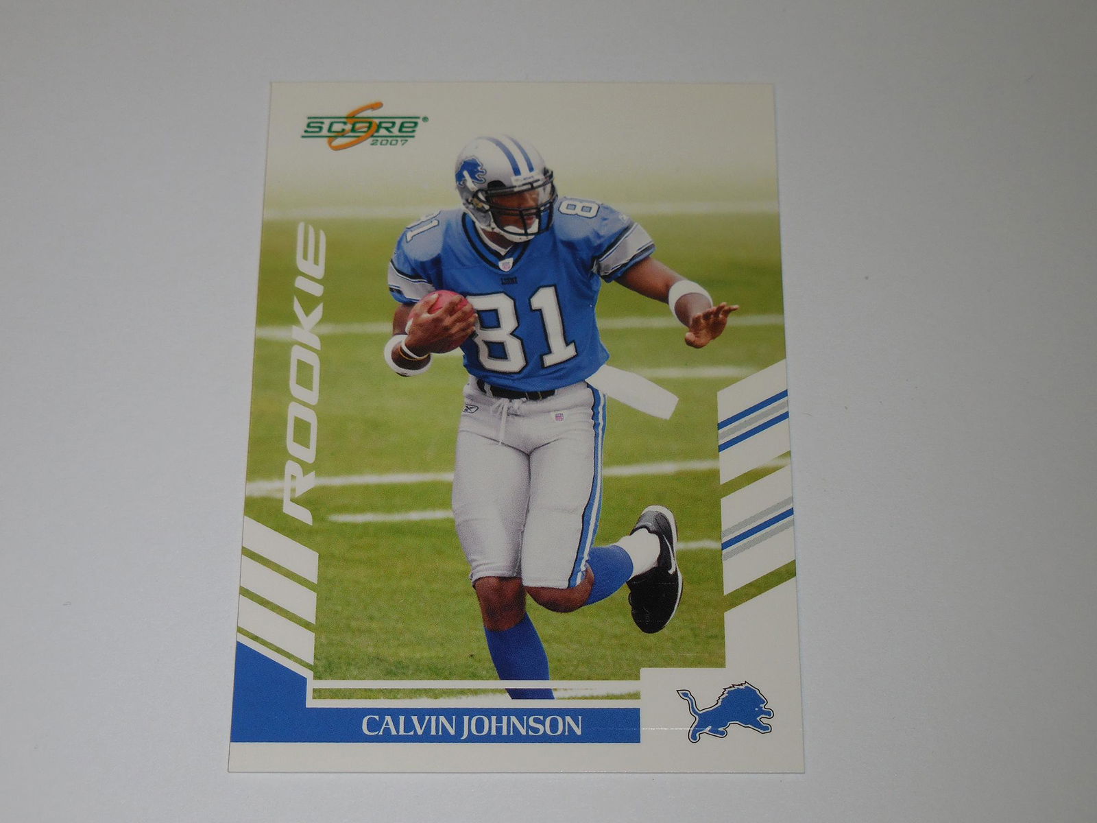 2007 SCORE CALVIN JOHNSON ROOKIE CARD (1 of 2)