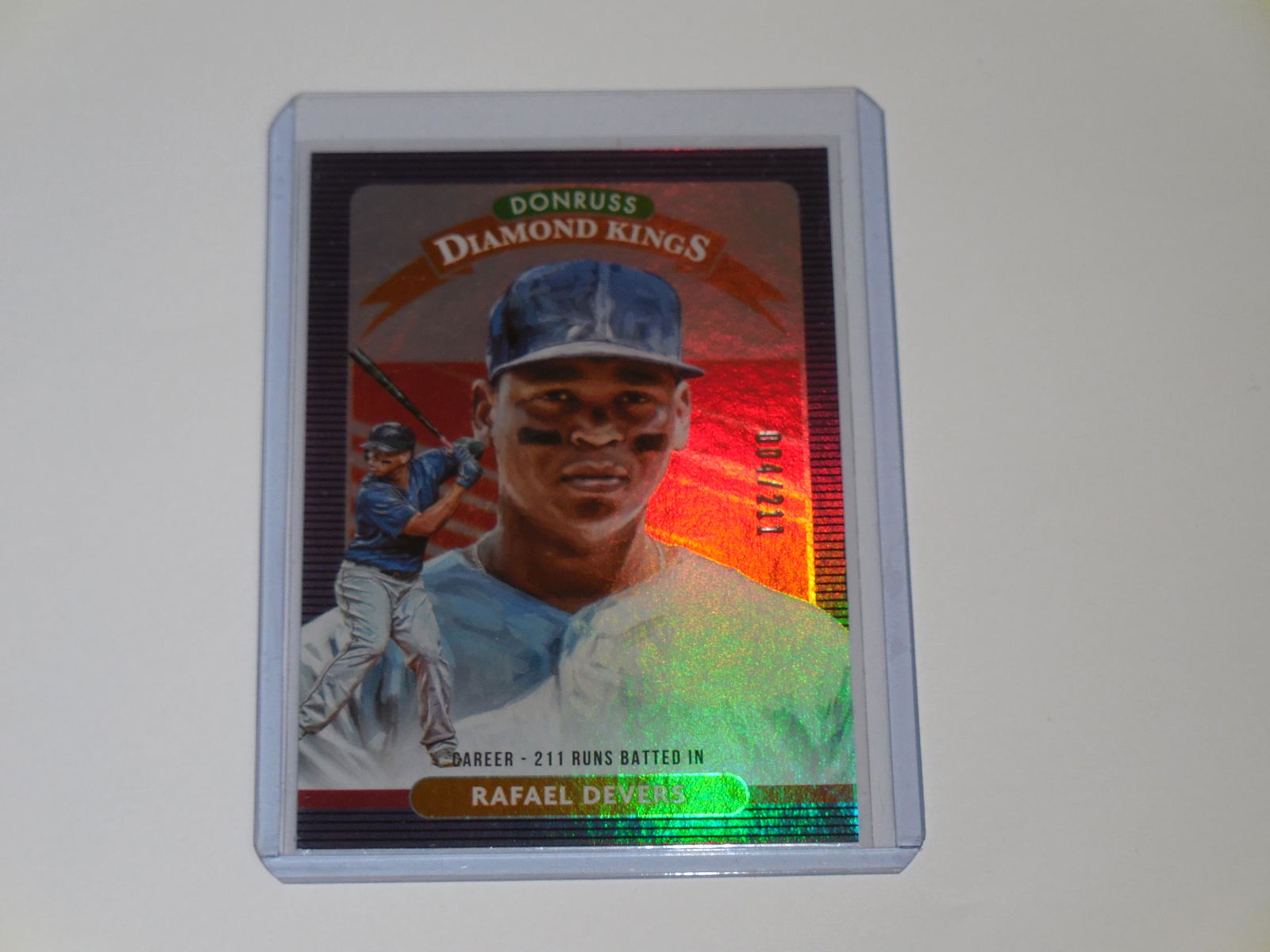 2020 DONRUSS RAFAEL DEVERS HOLO #D 004/211 (1 of 2)