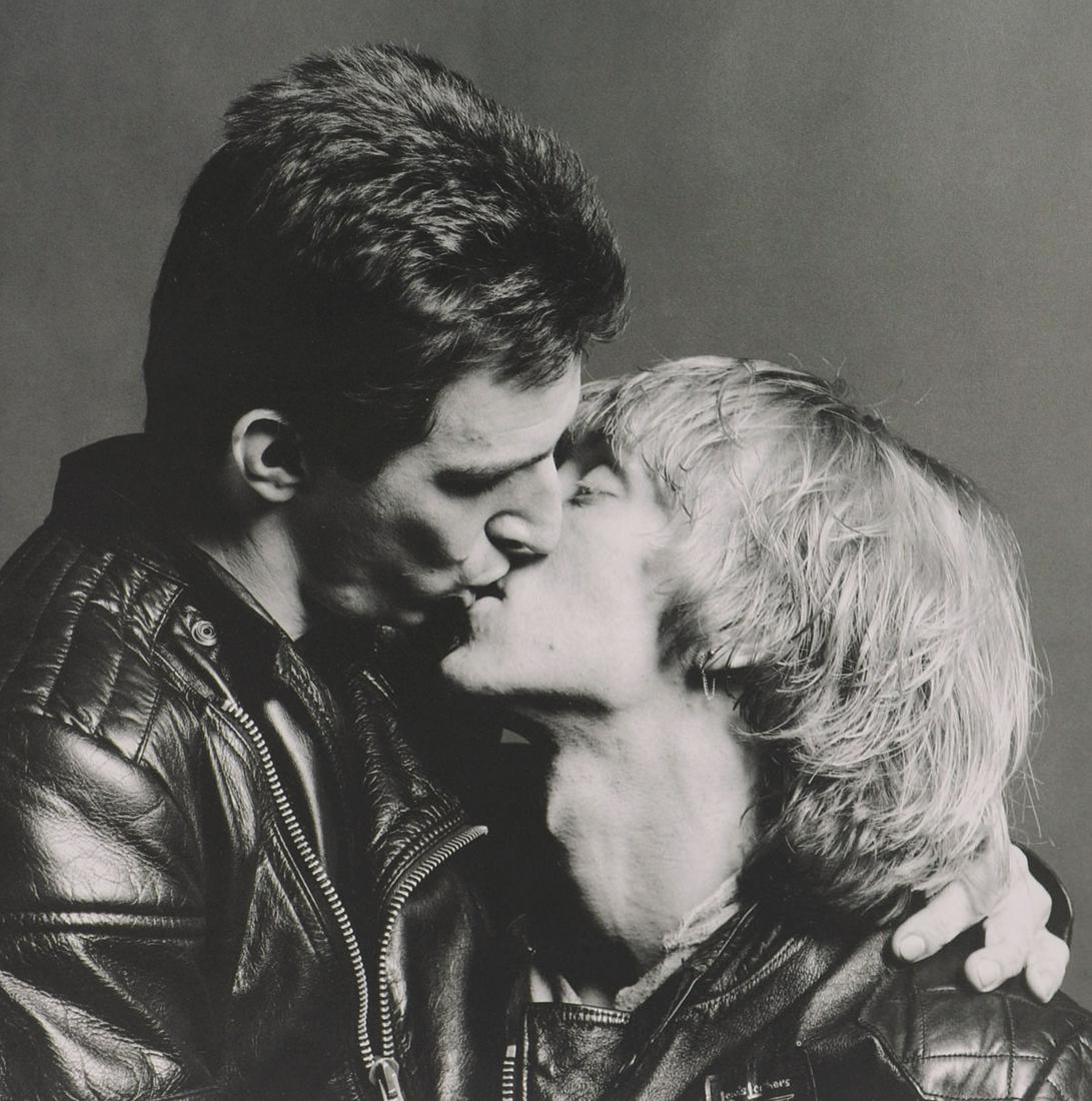 MAPPLETHORPE - Larry and Bobby Kissing, 1979: Artist: MAPPLETHORPE Print Title: Larry and Bobby Kissing, 1979 Medium: photolithograph Printed 1990’s in Italy Image size (inches) approx. 7.5 x 7.5” Robert Mapplethorpe was an American p