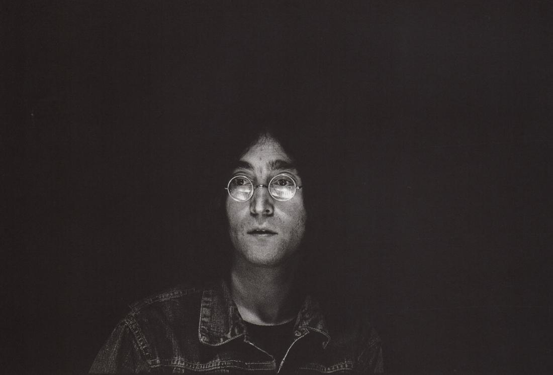 LINDA MCCARTNEY - John Lennon listening to a playback during recording of The White Album: Artist: LINDA MCCARTNEY Print Title: John Lennon listening to a playback during recording of The White Album Medium: Photo-lithograph Printed 1990’s in Hong Kong Image size (inches) approx. 7.5