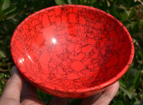 454 Grams Hand Made Red Jasper Bowl: Title: 454 Grams Hand Made Red Jasper Bowl Weight: 454 Grams Origin: Afghanistan Materials: Bowl Size: 158x158x65 MM Description: Treatment: Natural Reserve: $50.00 Shipping: Domestic: Flat-rate of $4