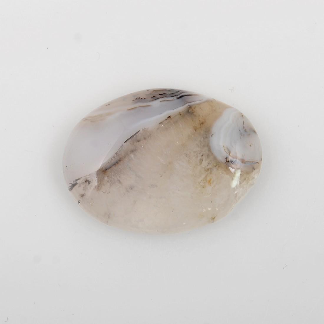 White Color 24.6 Carat Oval Shape Natural Agate Loose Gemstone 1 Pieces (1 of 7)