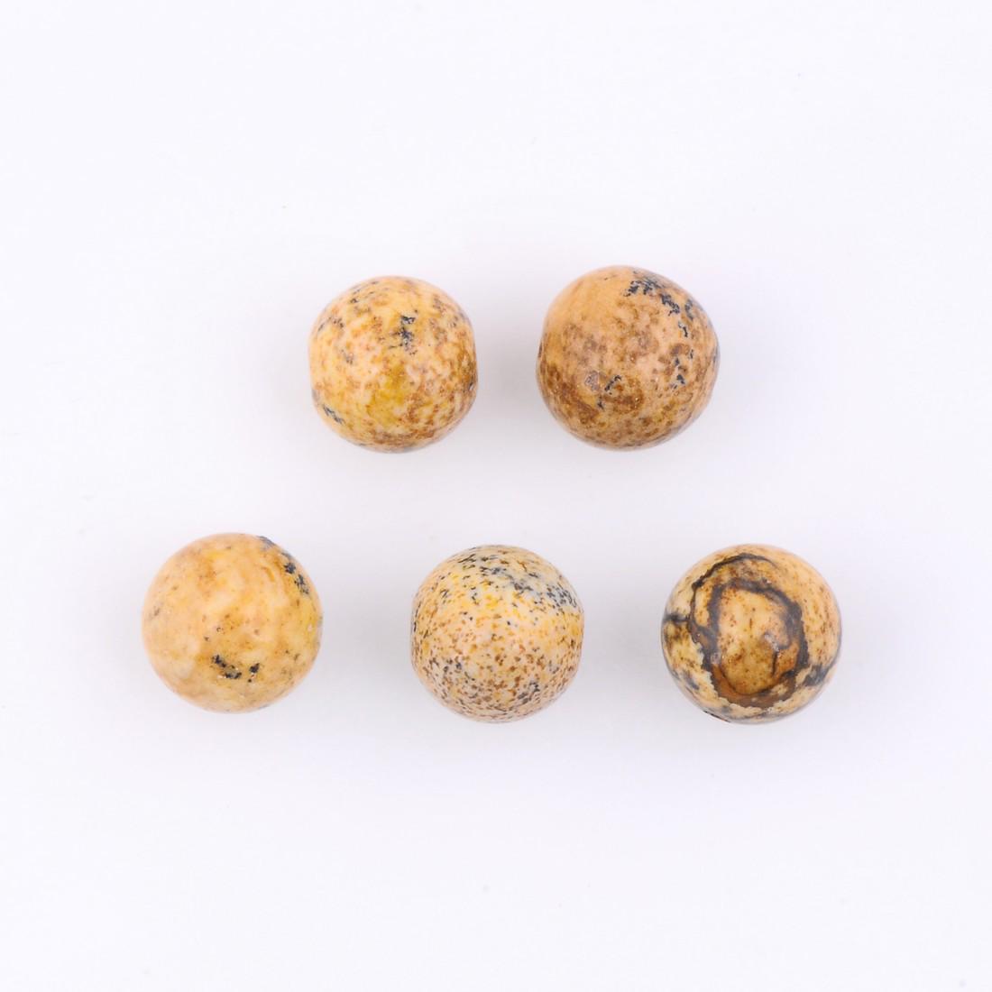 Brown Color 17.8 Carat Round Ball Shape Natural Picture Jasper Loose Gemstone 5 Pieces: No Reserve! Title: Brown Color 17.8 Carat Round Ball Shape Natural Picture Jasper Loose Gemstone 5 Pieces Additional Information: Specification of Gemstone Stone : Picture Jasper Shape : Round Ball Si