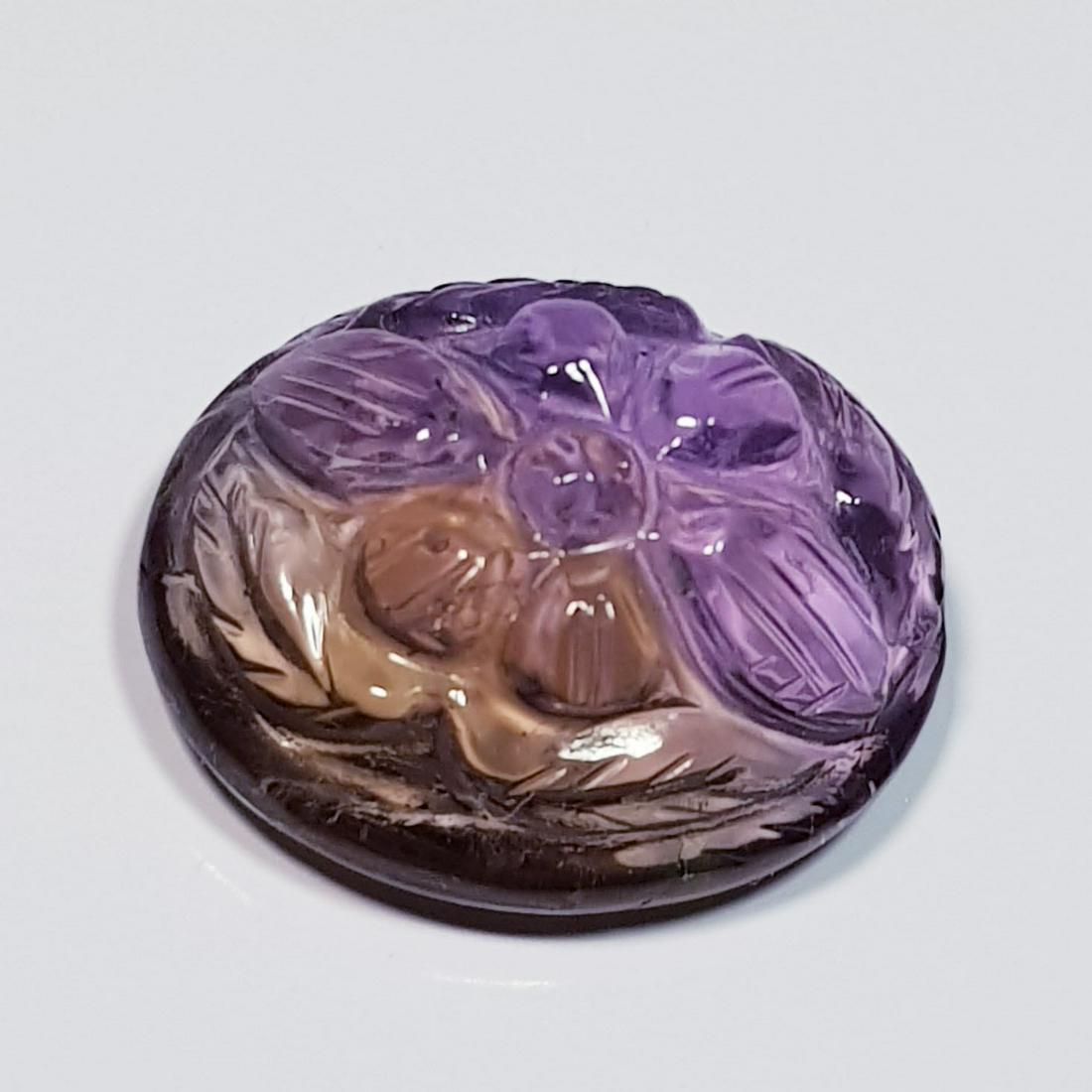23.40 ct Natural Amethyst Oval Flower Cabochon (1 of 5)