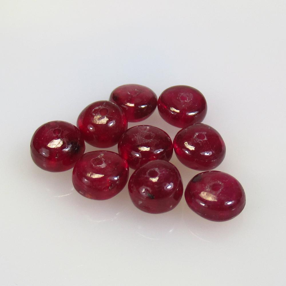 11.11 Ctw Natural 9 Mozambique Red Ruby Round Beads (1 of 2)