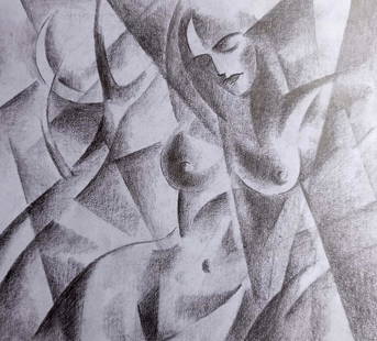 Abstract pencil painting Portrait of a naked girl Peter Tovpev: №Dobr 292 *** ABOUT THIS PAINTING *** * TITLE: "Portrait of a naked girl" * ARTISTS: Peter Tovpev * SIZE: -x- cm/'-x- inches' * MEDIUM: pencil, paper * HAND PAINTED: Original painting from