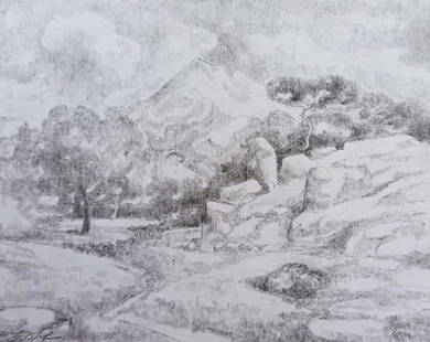 Pencil painting Rocky landscapes Peter Tovpev: №Dobr 299 *** ABOUT THIS PAINTING *** * TITLE: "Rocky landscapes" * ARTISTS: Peter Tovpev * SIZE: -x- cm/'-x- inches' * MEDIUM: pencil, paper * HAND PAINTED: Original painting from our