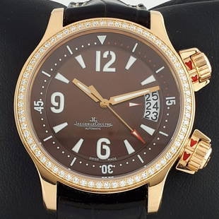 Jaeger-LeCoultre - Master Compressor 18K Gold Automatic - Ref: 148.2.60 - Women - 2011-present: Brand: Jaeger-LeCoultre Model: Master Compressor 18K Gold Automatic with Diamond Bezel Reference Number: 148.2.60 Gender: Women Period: 2011-present Movement: Mechanical automatic Case material: Pink