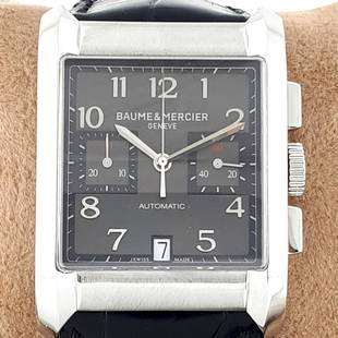 Baume & Mercier - Hampton XL Chronograph - Ref: 65698 - Men - 2011-present: Brand: Baume & Mercier Model: Hampton XL Chronograph Reference Number: Ref: 65698 Gender: Men Period: 2011-present Movement: Mechanical automatic Case material: Steel Extras: Box, Documents, Warranty