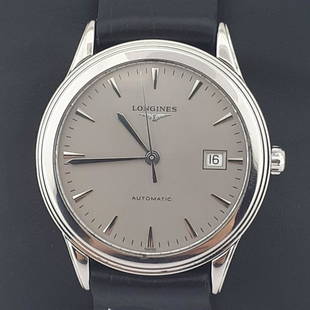 Longines - Flagship - Ref. L4.874.4 - Men - 2011-present: Brand: Longines Model: Flagship Reference Number: L4.874.4 Dial Color : Light Grey Gender: Men Period: 2011-present Movement: Mechanical automatic Case material: Steel Extras: No Box & Papers Type: