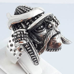 925 Sterling Silver - Ring: Ring Gender : Men Material : 925 Sterling Silver Weight : 27 gr Condition : New / Unused Size : US:10 , EU:62.1 , UK:T , D:20 mm Free resizing on demand Item no:A271 -- SHIPMENT -- 