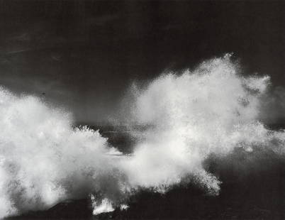 ANSEL ADAMS - Surf, Point Lobos State Reserve, 1963: Artist: Ansel Adams Title: Surf, Point Lobos State Reserve, California, 1963 Medium: Photo Litho, 1974, USA Dimensions: 15x11.6" Description: Heat Wax Mounted on 14x18" Conservation Board Artist Bio: