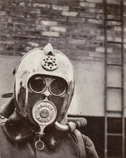 JOSEF BREITENBACH - Fireman, Paris, 1935: Artist: Josef Breitenbach Title: Fireman, Paris, 1935 Medium: Photo Litho, 2016, Belgium Dimensions: 6.4x8" Description: Heat Wax Mounted on 8.5x11" Conservation Board Artist Bio: Josef Breitenbach (1