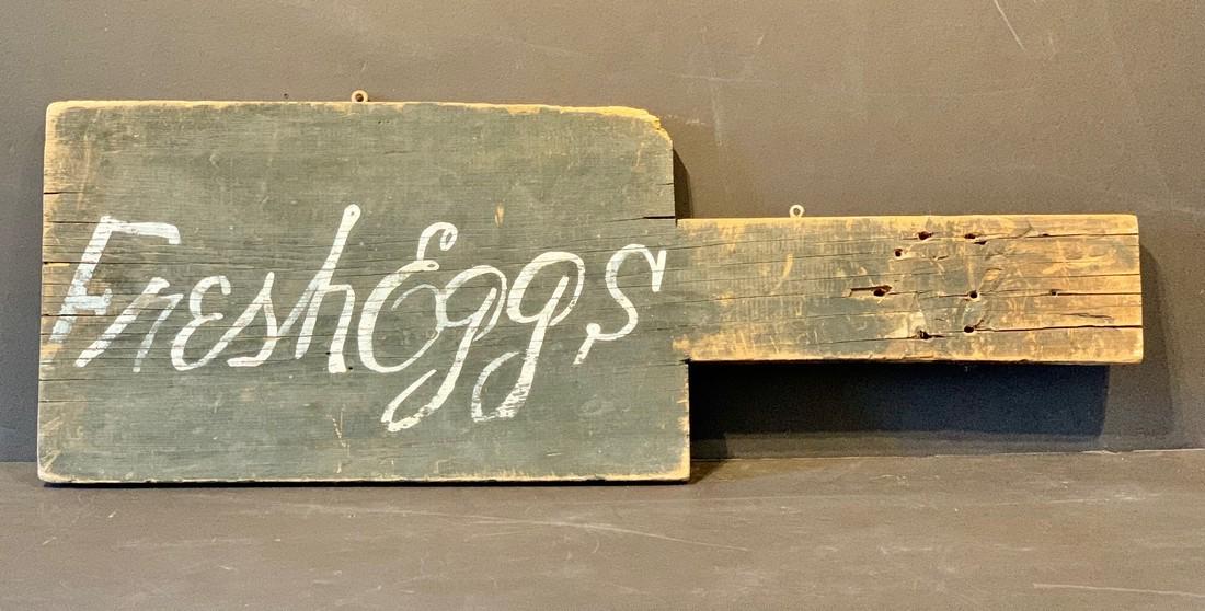 FRESH EGGS early 20th c double-sided (1 of 4)