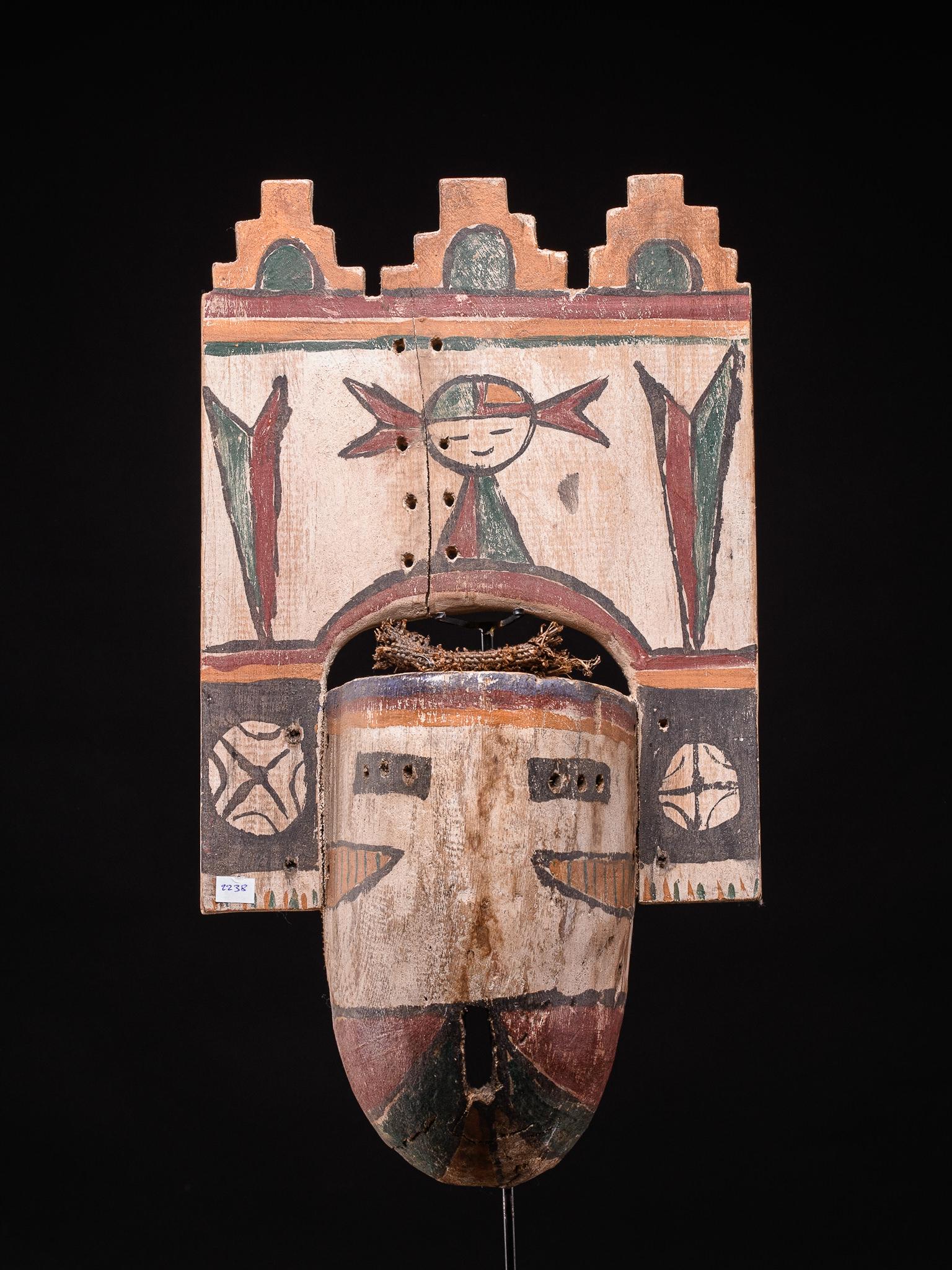 Hopi style mask, pigment - (native america) (1 of 6)