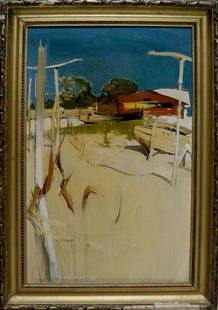 Oil painting Beachfront Location: №Vern 1486 *** ABOUT THIS PAINTING *** * TITLE: "Beachfront Location" * ARTISTS: Lithuanian artist * SIZE: 80x50 cm/'31.49x19.68 inches', frame size: 94x64 cm/'37.00x25.19 inches' * MEDIUM: