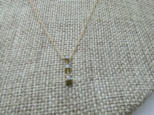 Vintage 14kt Diamond Journey Necklace, 18" (1 of 7)