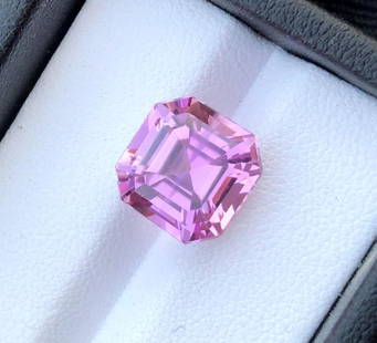 Natural Pink Kunzite Gemstone: Dimensions (mm) 11 x 11 x 8mm Weight (carats) 7.7 carats Colors Type Faceted Incredible Natural Pink Color Fancy Cut Kunzite Origin : Afghanistan Kunzite is called “Evening