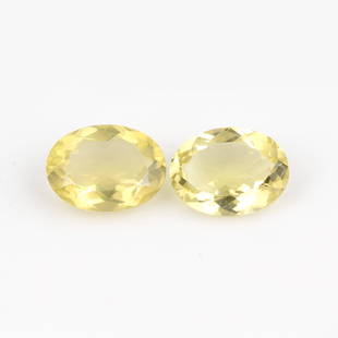 30.3 Carat Yellow Color Oval Natural Lemon Quartz Loose Gemstone 2 Pieces: Title: 30.3 Carat Yellow Color Oval Natural Lemon Quartz Loose Gemstone 2 Pieces Additional Information: Specification of Gemstone Stone : Lemon Quartz Shape : Oval Size : 8H x 20L x 15W mm 