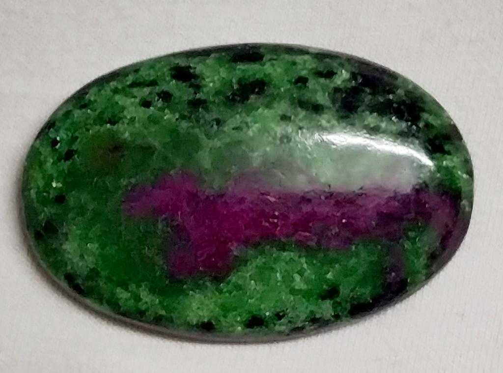 127.50 Ct. Natural Oval Cabochon African Ruby zosite Gemstone (1 of 1)