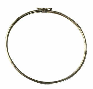 Pre Owned Silver Bracelet.: Pre Owned silver bracelet. Measurement from dimeter: 2.5" Measurement from wide: 4mm Material: silver Box C Reserve: $68.00 Shipping:Domestic: Flat-rate of $12.00 to anywhere within the