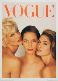 Vogue Cover - Offset Lithograph 27.5" x 19.5": Vogue Cover by Unknown, Unsigned Offset Lithograph. Paper size is 27.5 x 19.5 inches, with an image size of 26 x 18.25 inches. The Offset Lithograph is from an unknown edition size. and is not
