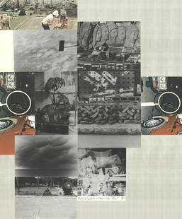 Robert Rauschenberg - Untitled - 1984 Mixed Media - SIGNED 32" x 26.25": Untitled by Robert Rauschenberg, 1984 Signed Mixed Media. Paper size is 32 x 26.25 inches, with an image size of 32 x 26.25 inches. The Mixed Media is from an edition size of 75 and is not framed.