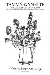 Tom Wesselmann - Country Bouquet with Delphinium-SIGNED - 1989 Serigraph - SIGNED 37" x 25.5": Country Bouquet with Delphinium-SIGNED by Tom Wesselmann, 1989 Signed Serigraph. Paper size is 37 x 25.5 inches, with an image size of 37 x 25.5 inches. The Serigraph is from an edition size of 100