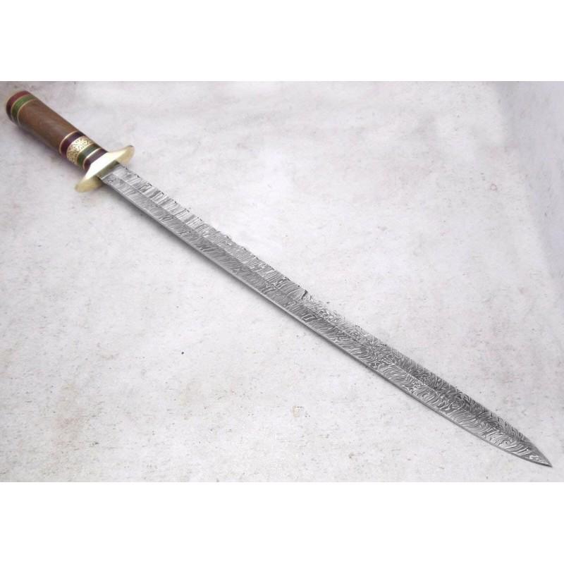 Exclusive pattern everyday carry damascus steel sword (1 of 4)