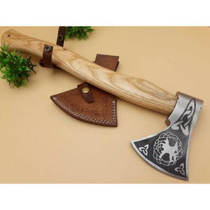 Everyday carry hunting hatchet viking axe tomahawk wood