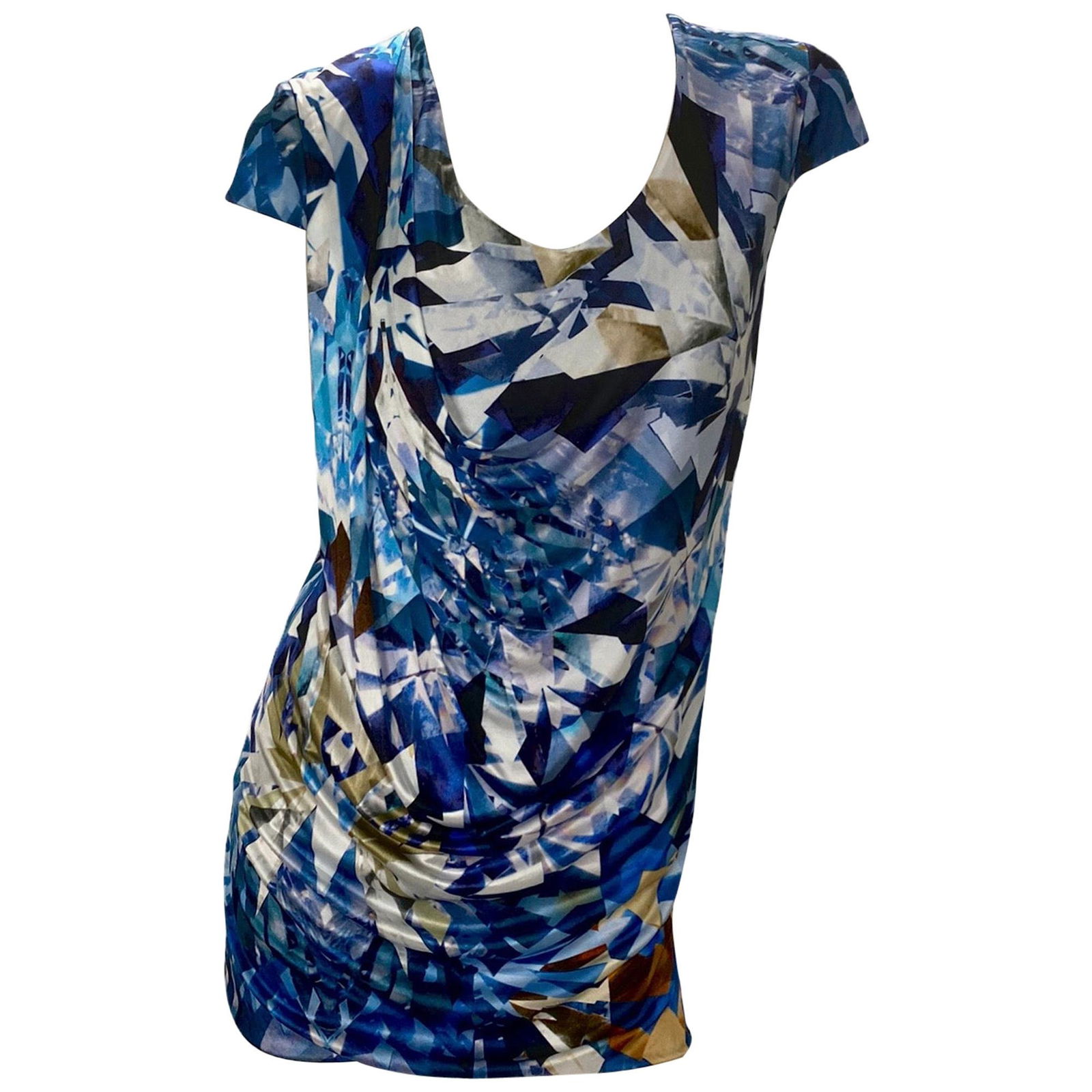 Vintage Alexander McQueen Kaleidoscope Print Tunic Dress: Vintage Alexander McQueen Kaleidoscope Print Tunic Dress IT Size 44 Draped Excellent condition Fully lined Made in Italy Iconic statement piece! Details Designer Alexander McQueen Brand Alexander McQu