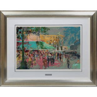 Leroy Neiman "Cafe de la Paix," Paris (Large; Signed Artist's Proof) 1980: One of America's most popular and successful artists with a take on the world's favorite city with "Cafe de la Paix." A prized serigraph of his, since not everyone loves sports art (and he did a lot