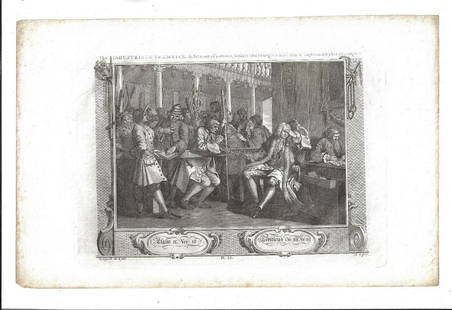 c1820 William Hogarth Alderman of London: Title: c1820 William Hogarth Alderman of LondonDescription: An engraving after William Hogarth from his series of the "The Industrious Prentice" of Alderman of London by Riepenhaus, circa 1820. Fine,