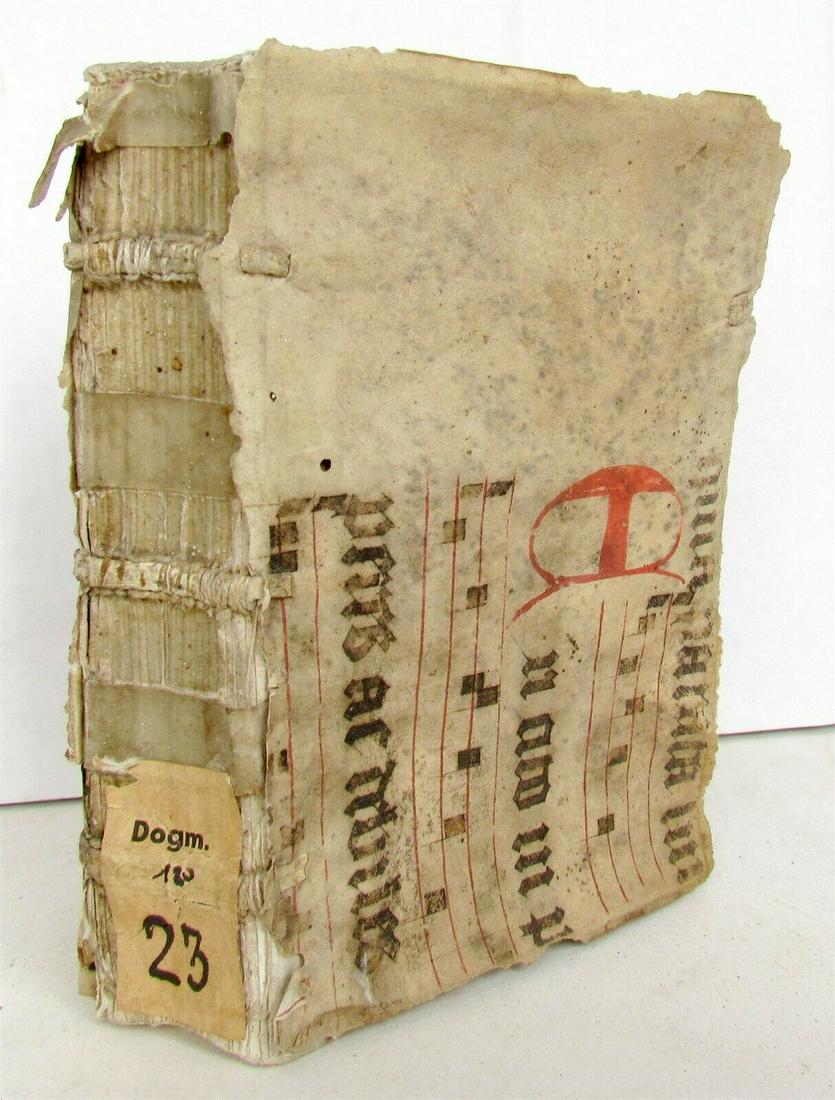 1571-1574 GERMAN ANTIQUE 16th century VELLUM LITURGICAL MANUSCRIPT BINDING (1 of 9)