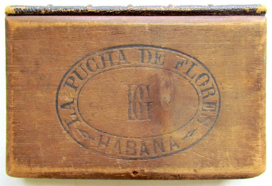 1884 TOBACCO TALK & SMOKER'S GOSSIP book WOODEN BINDING CIGAR BOX DESIGN antique