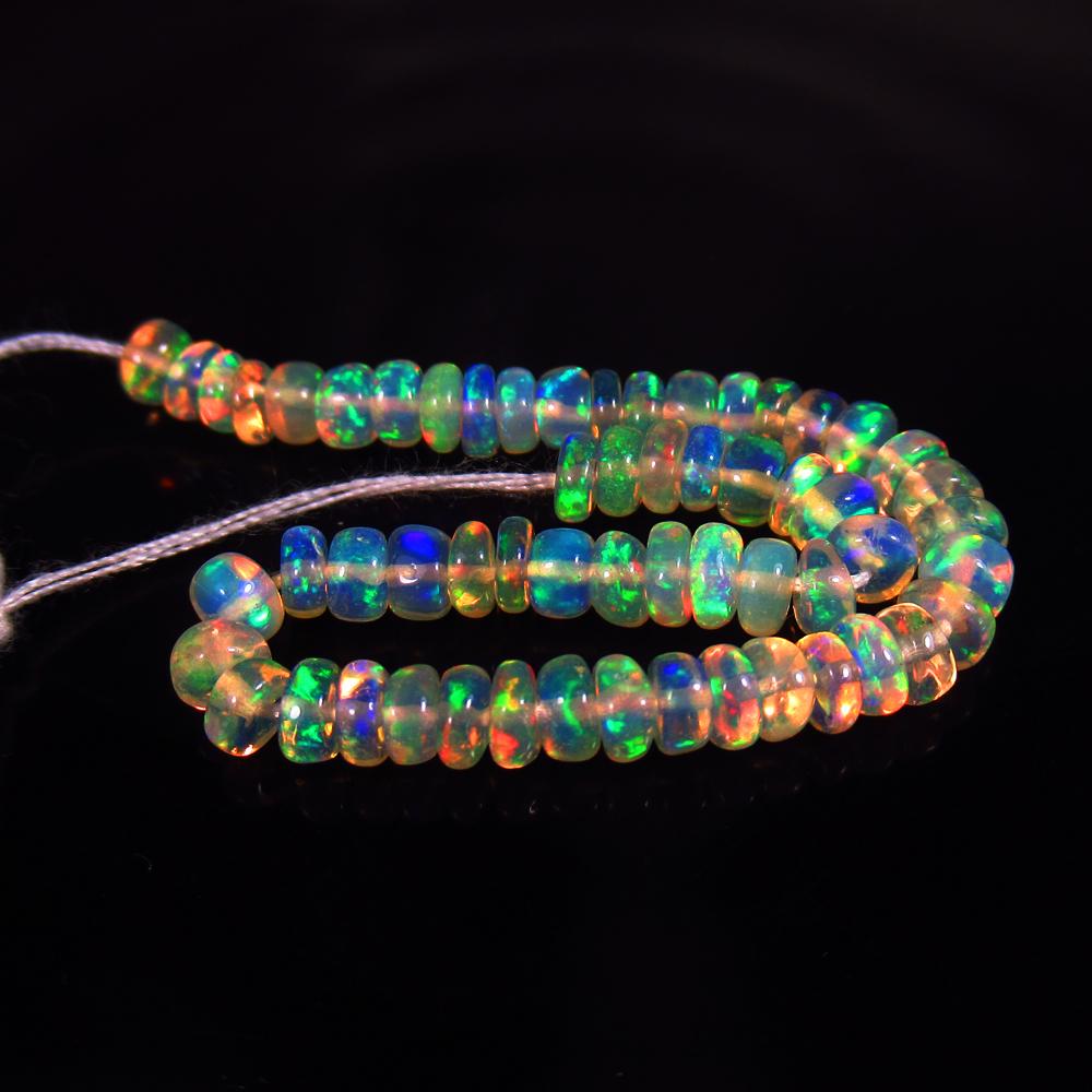 9.11 Ctw Natural 58 Multi-Color Fire Opal Beads (1 of 2)