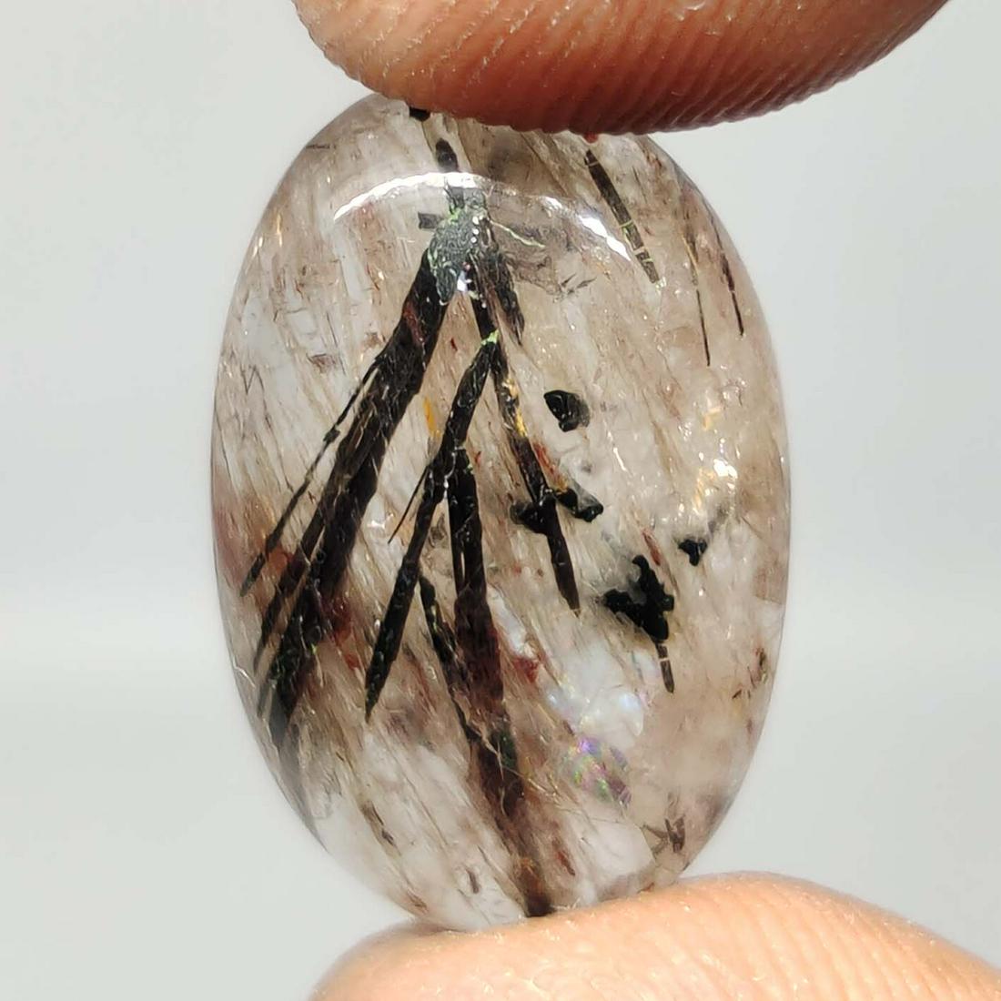 10.95 ct Natural Black Rutile Quartz (1 of 1)