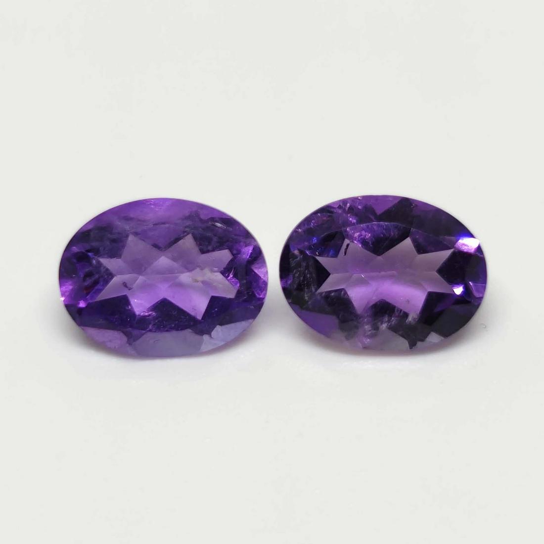 2.30 ct Natural Brazilian Purple Amethyst Pair (1 of 1)