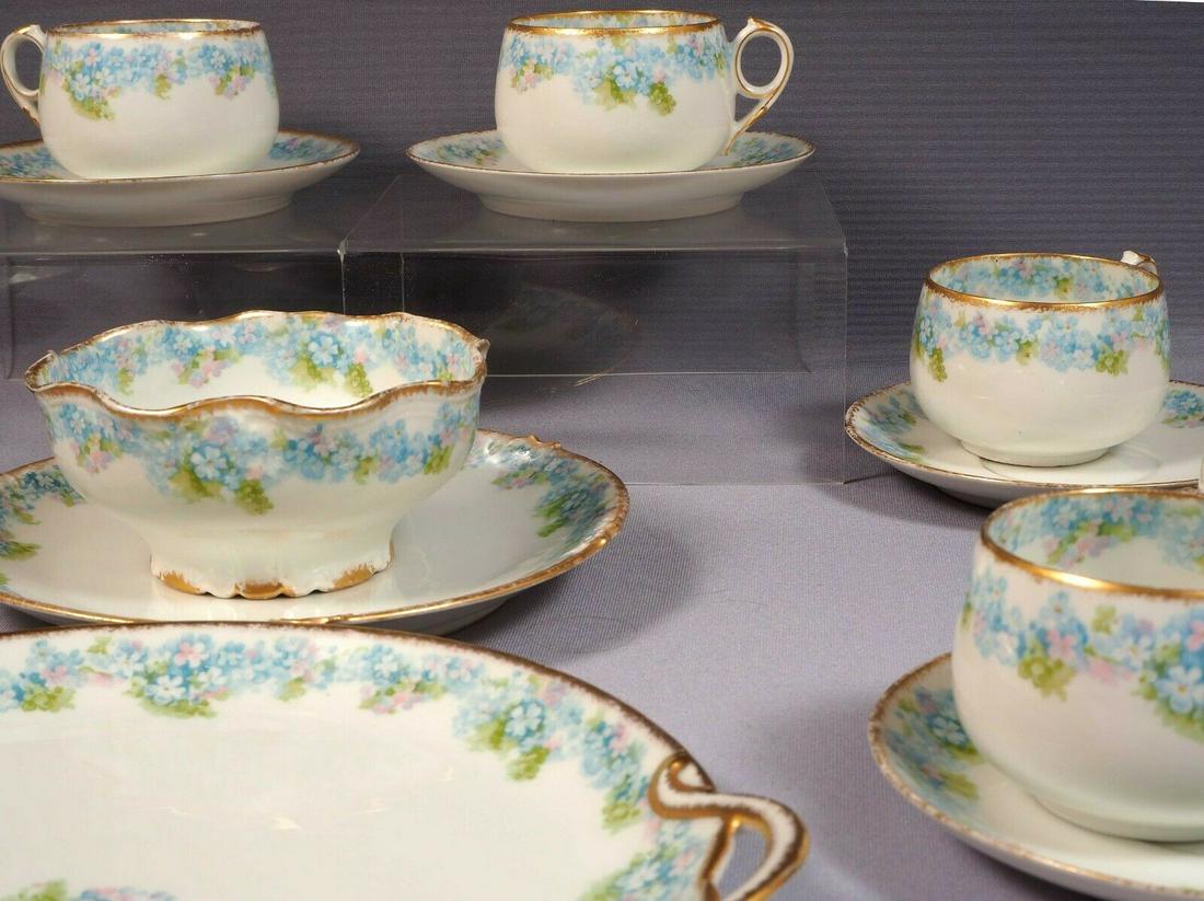 Limoges France Blue CHField Haviland GDA COFFEE TEA SET Cup Saucer CHF189 (1 of 9)