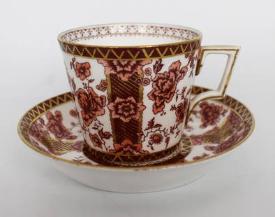 Royal Crown Derby Chatsworth Tea Cup & Saucer: Royal Crown Derby Chatsworth Tea Cup & Saucer Full first quality backstamp to each piece Very good condition; no chips, cracks or repairs Reserve: $46.00 Shipping:Domestic: Flat-rate of